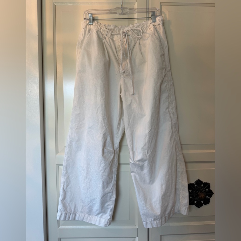 Free People White Poplin Trouser